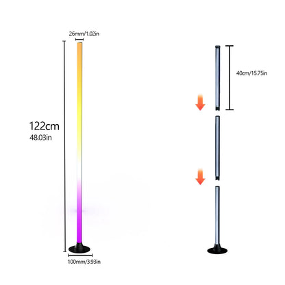 RGB Color-Changing Corner Floor Lamp with Remote Control