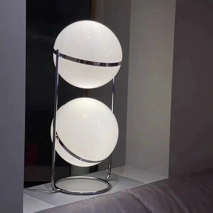 Nordic Frosted Glass Globe Floor Lamp for Living Room