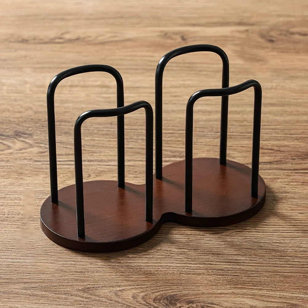 Wooden Disposable Cup Dispenser — Countertop Paper Cup Holder for Kitchen, Bathroom & Office