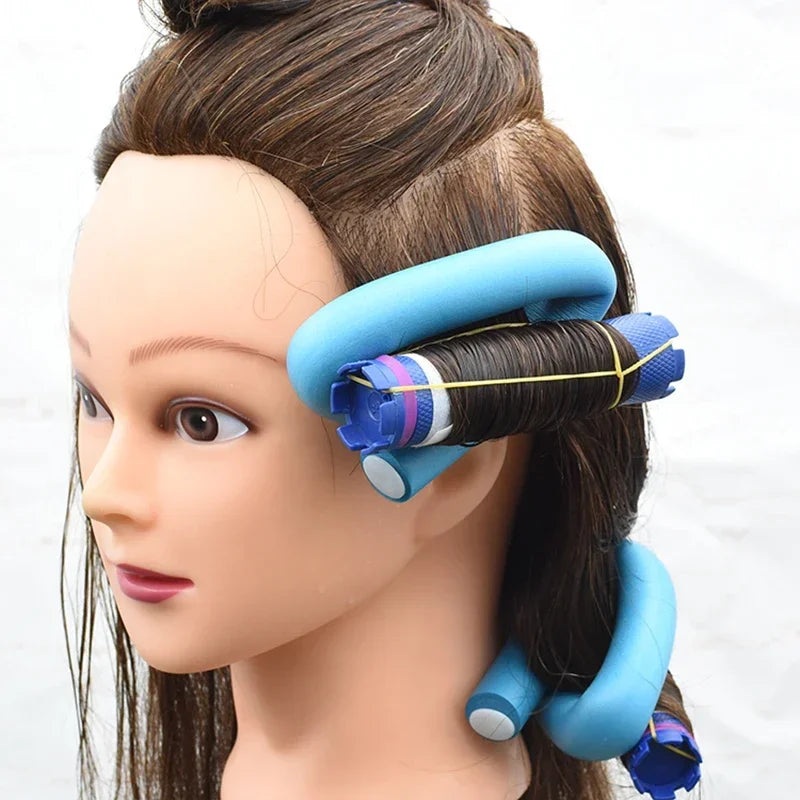 Flexible Foam Hair Curlers — Bendy No-Heat Twist Rods for Soft Curls, Set of 10