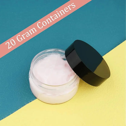 Empty Travel Cream Jars — 12-Pack Refillable Sample Containers with Leak-Proof Lids