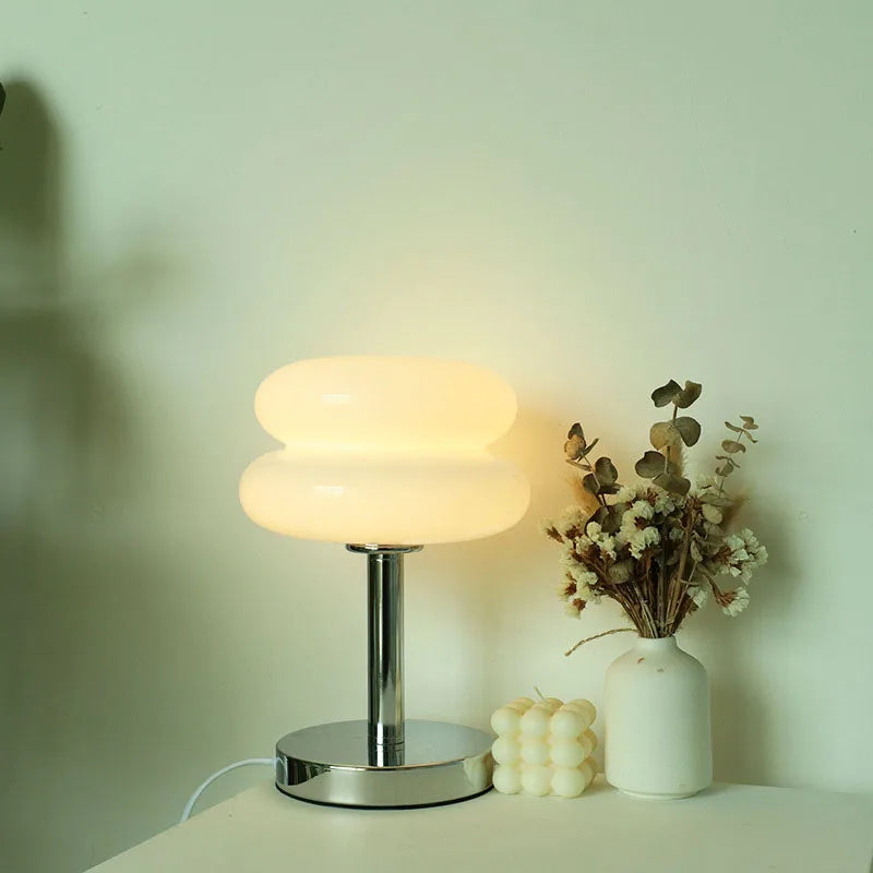 Macaron Glass Table Lamp with Tri-Color Dimming Mood Light