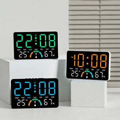 Digital Wall Clock With Temperature and Humidity Display
