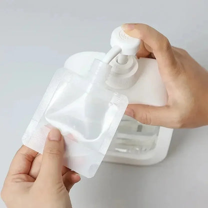 Refillable Travel Squeeze Bottles — 5× Leak-Proof Pouches for Shampoo, Lotion & Toiletries