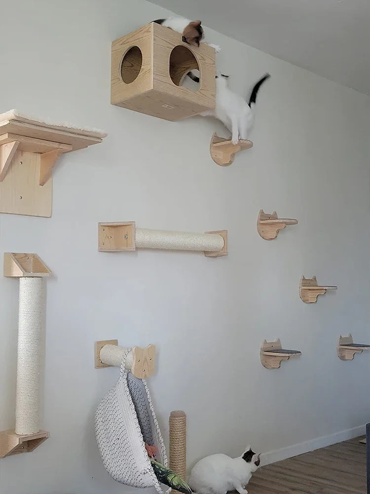 Wall-Mounted Cat Climbing Steps & Stairway Wall Furniture