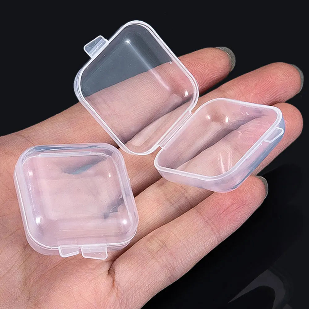 Mini Clear Storage Boxes — Stackable Jewelry & Bead Organizer Containers (Multi-Pack)