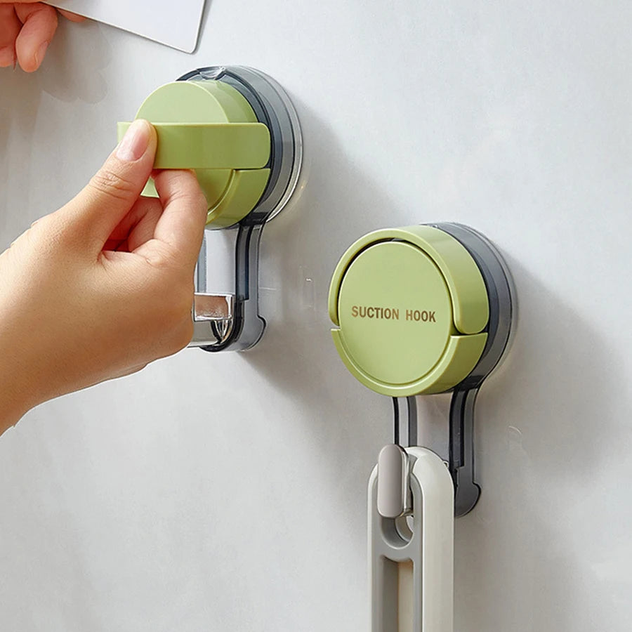 Strong Vacuum Suction Wall Hooks No-Drill Bathroom Holders