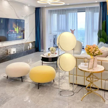 Nordic Frosted Glass Globe Floor Lamp for Living Room