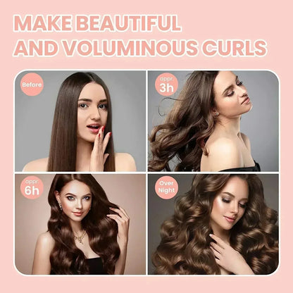 No-Heat Hair Curler Set — Heatless Curling Rod Headband with Clips for Easy Curls
