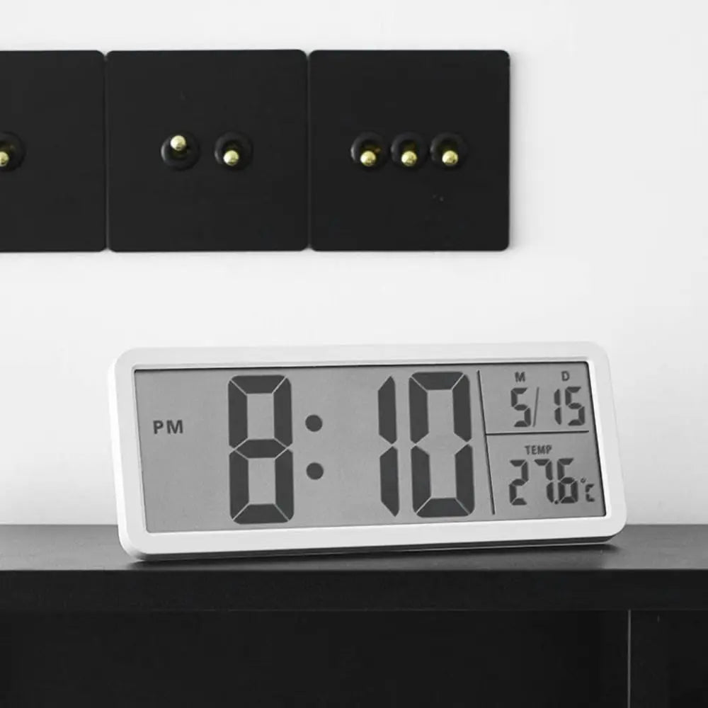 Digital Wall Clock, Large Display With Temperature and Date