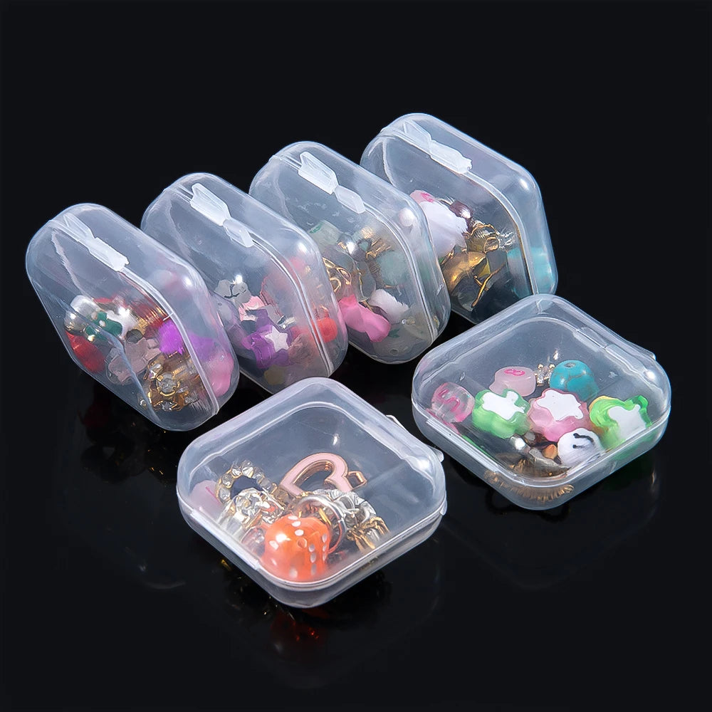 Mini Clear Storage Boxes — Stackable Jewelry & Bead Organizer Containers (Multi-Pack)