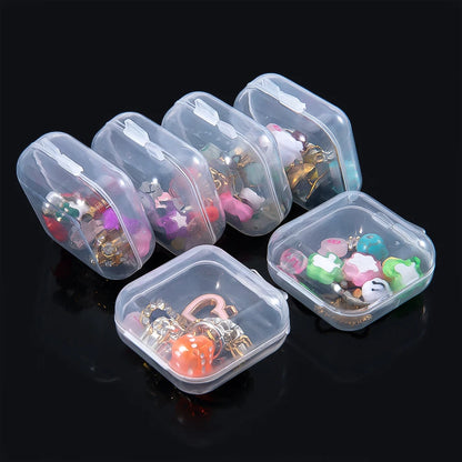 Mini Clear Storage Boxes — Stackable Jewelry & Bead Organizer Containers (Multi-Pack)