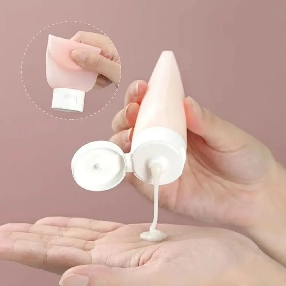 Refillable Travel Bottles Set — 4× 60ml Squeeze Tubes for Lotion & Toiletries