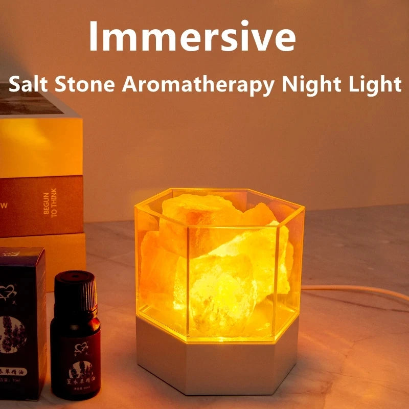 Himalayan Crystal Salt Table Lamp Warm Night Light