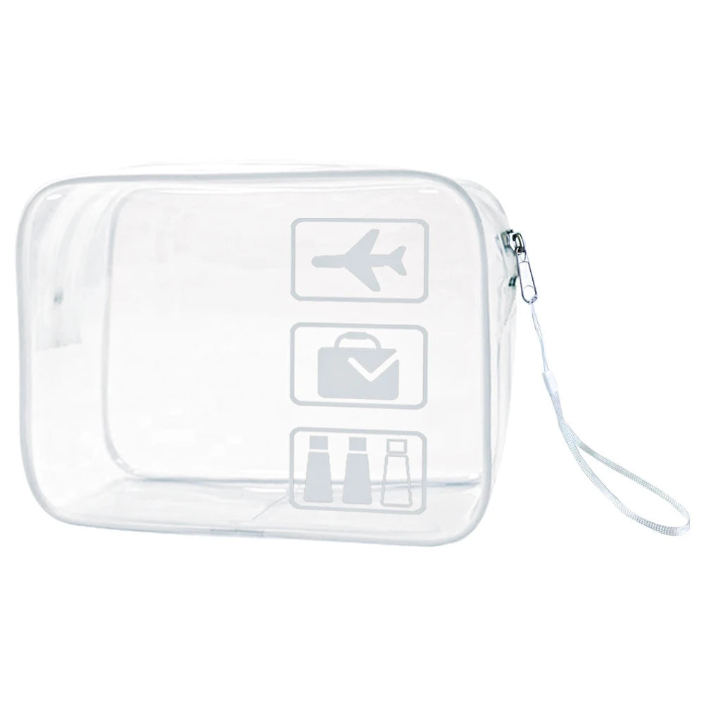 Clear Travel Makeup Bag — Portable See-Through Cosmetic Pouch & Toiletry Organizer for Women