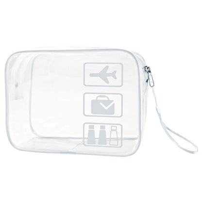 Clear Travel Makeup Bag — Portable See-Through Cosmetic Pouch & Toiletry Organizer for Women