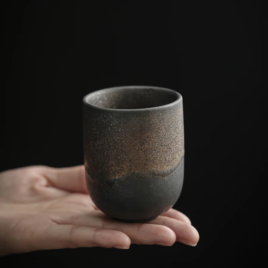 Japanese Ceramic Tea Cups, Stoneware Glazed Mug Set 130ml