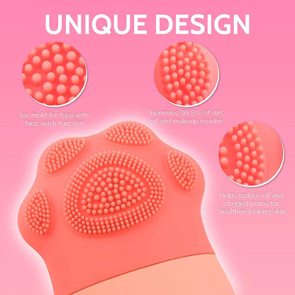 Ice Face Roller Set with Cleansing Brush & Scrubber Mat — Cooling Beauty Kit for Women
