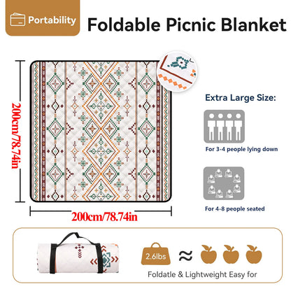 Extra-Large Waterproof Beach Blanket — Spacious Outdoor Picnic Mat for the Whole Crew
