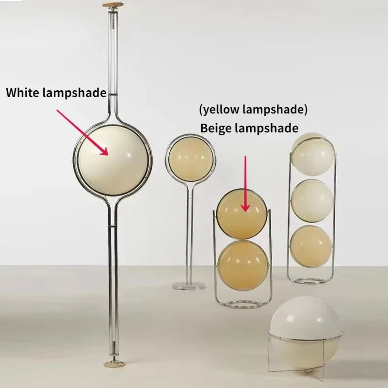 Nordic Frosted Glass Globe Floor Lamp for Living Room