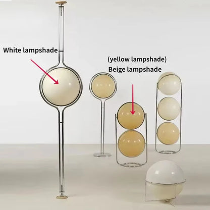 Nordic Frosted Glass Globe Floor Lamp for Living Room