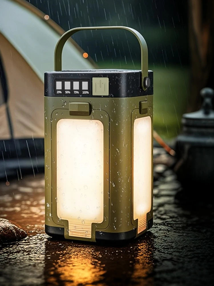Solar Camping Lantern, Foldable Rechargeable Waterproof Light