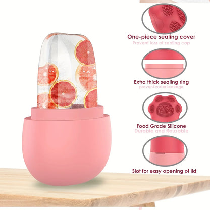 Ice Face Roller Set with Cleansing Brush & Scrubber Mat — Cooling Beauty Kit for Women