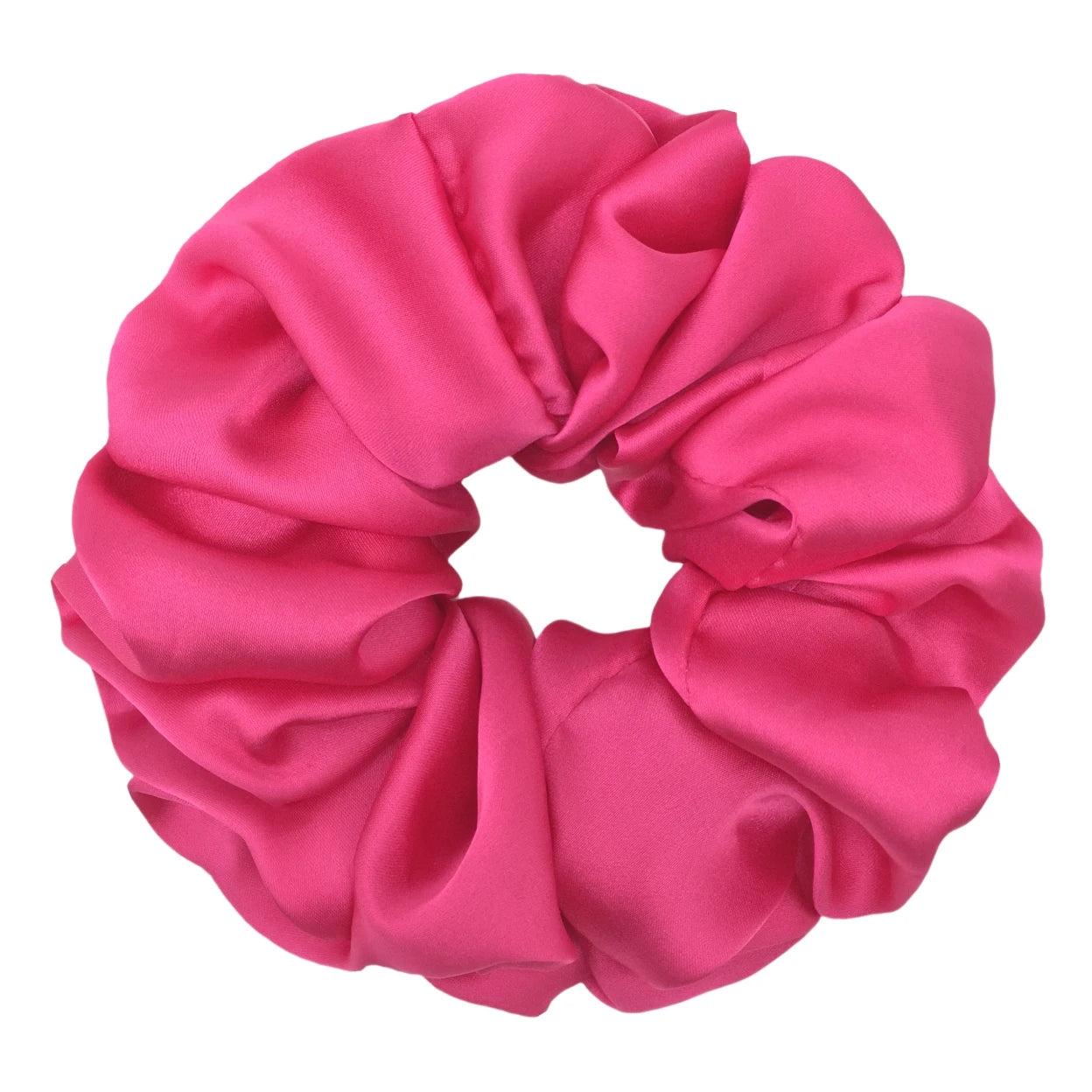 Oversized Satin Scrunchie for Women — Big Volumizing Elastic Hair Tie for Ponytails