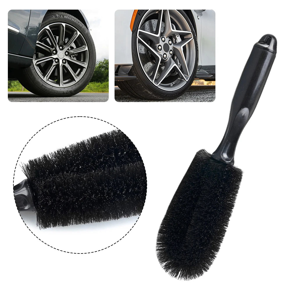 Car Wheel and Tire Detailing Brush Set Rim Cleaning Scrubber