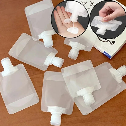 Refillable Travel Squeeze Bottles — 5× Leak-Proof Pouches for Shampoo, Lotion & Toiletries