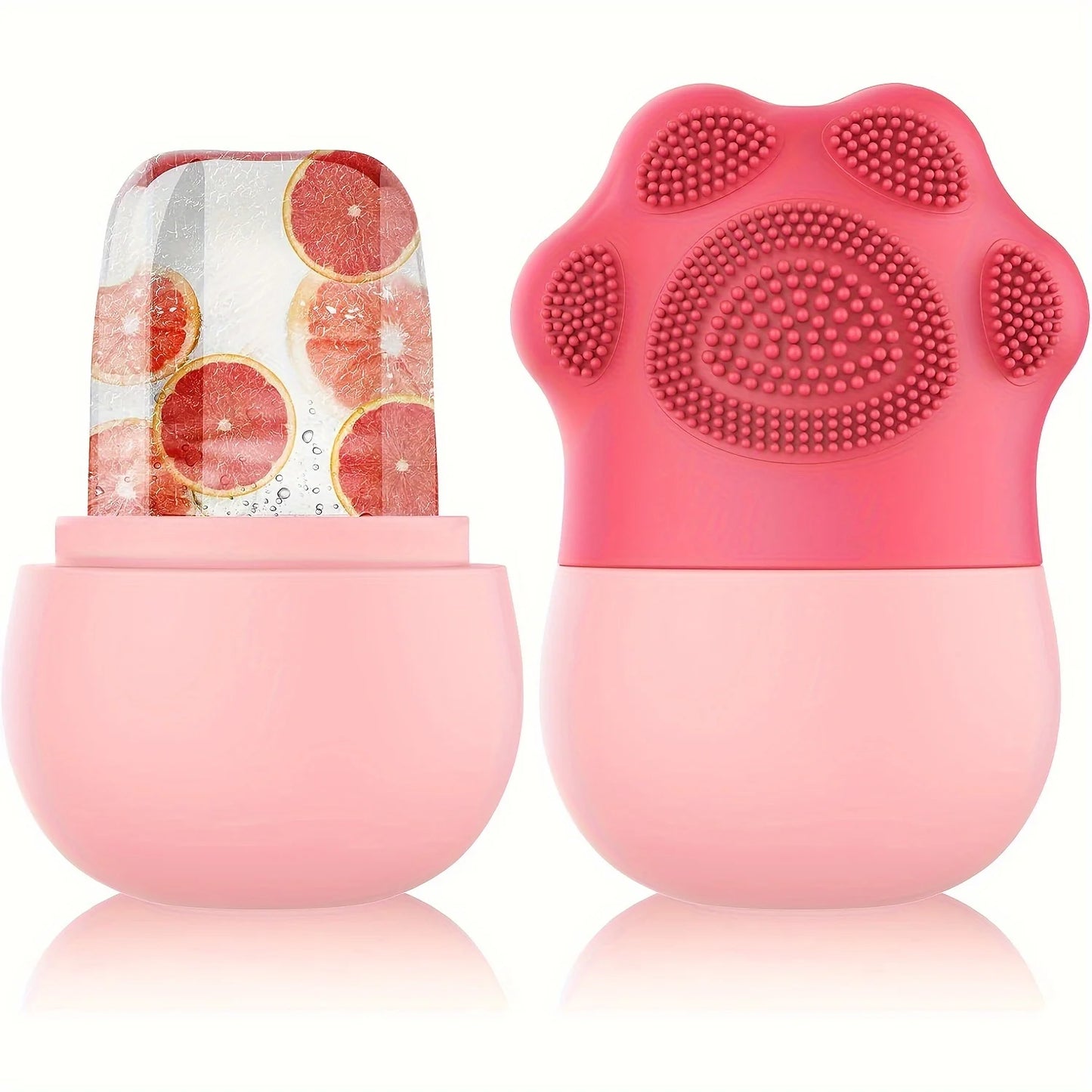 Ice Face Roller Set with Cleansing Brush & Scrubber Mat — Cooling Beauty Kit for Women