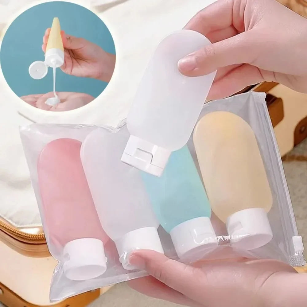 Refillable Travel Bottles Set — 4× 60ml Squeeze Tubes for Lotion & Toiletries