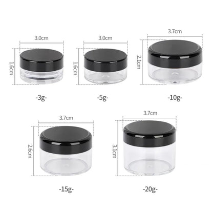 Empty Travel Cream Jars — 12-Pack Refillable Sample Containers with Leak-Proof Lids