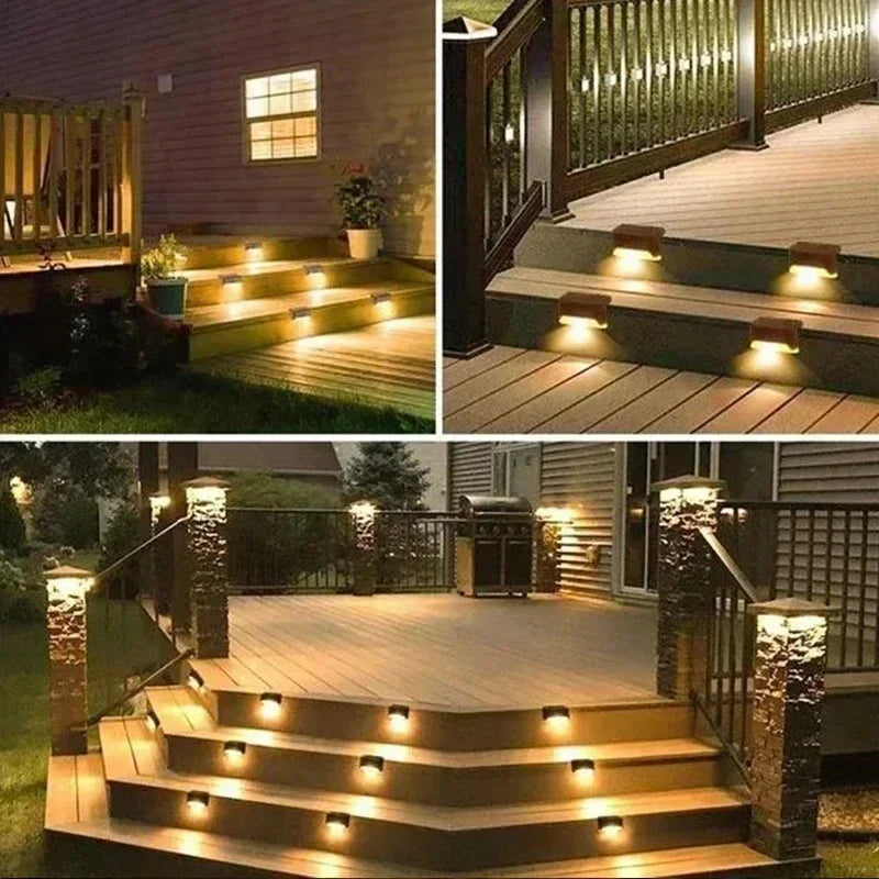 Solar LED Deck Lights Outdoor Step & Fence Lamps