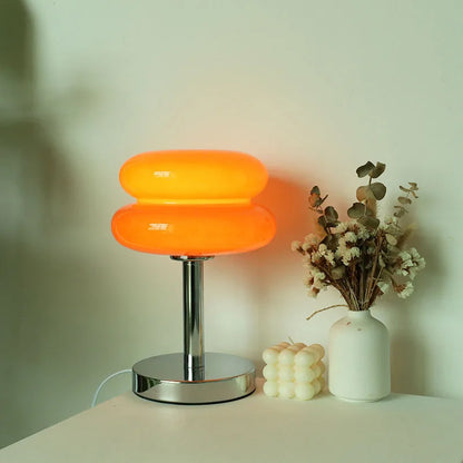 Macaron Glass Table Lamp with Tri-Color Dimming Mood Light