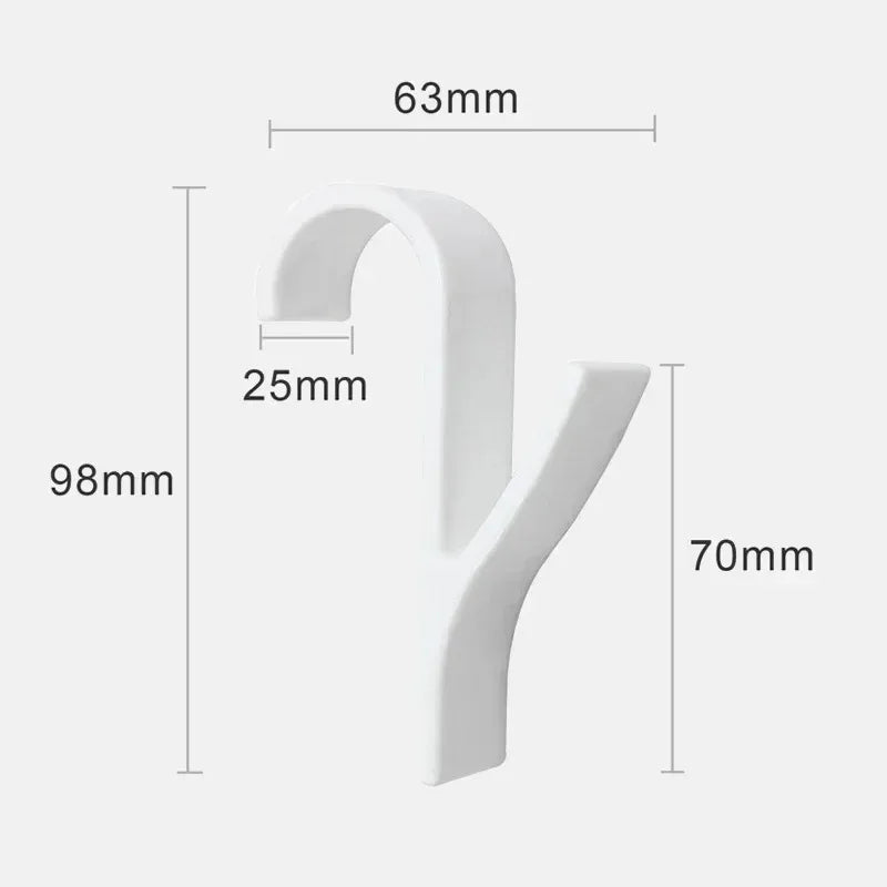 Radiator Towel Hanger Clips, White Heated Rail Hooks Set