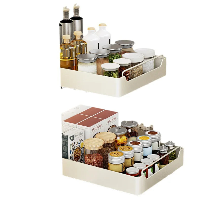 Pull-Out Cabinet Organizer with Slide Rails, Kitchen Storage