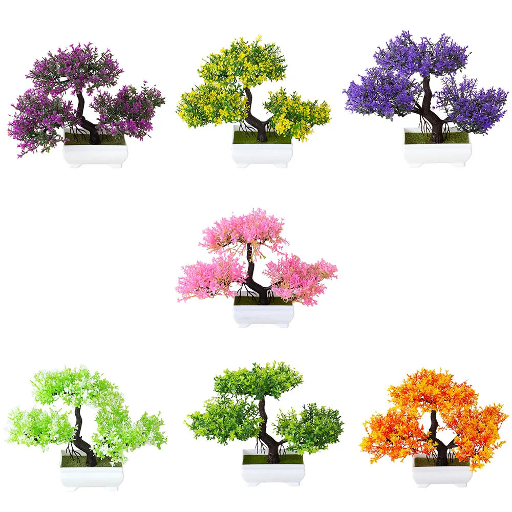 Artificial Bonsai Tree Faux Potted Plant for Tabletop Decor