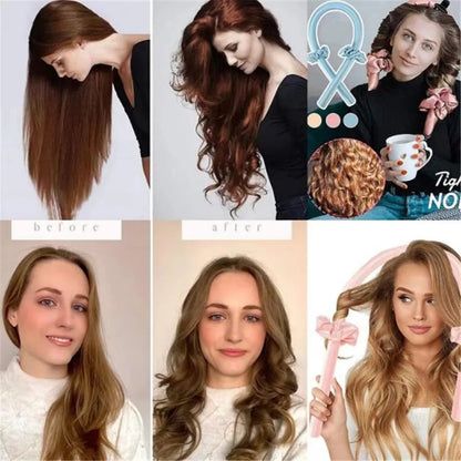 Heatless Curling Rod Headband — No-Heat Satin Hair Curler for Overnight Curls