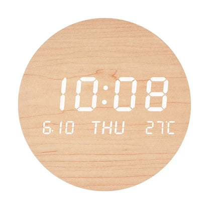 LED Digital Wall Clock With Temperature, Date & Time Display