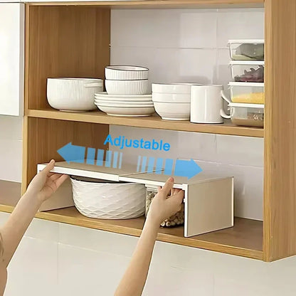 Stretchable Cabinet Shelf Organizer for Kitchen Storage