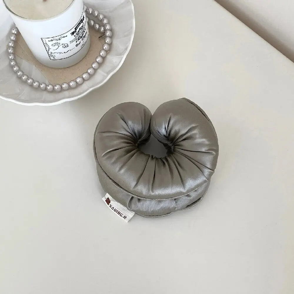 Soft Sponge Sleep Scrunchie — Plush Elastic Hair Tie for Comfy Ponytails & Buns