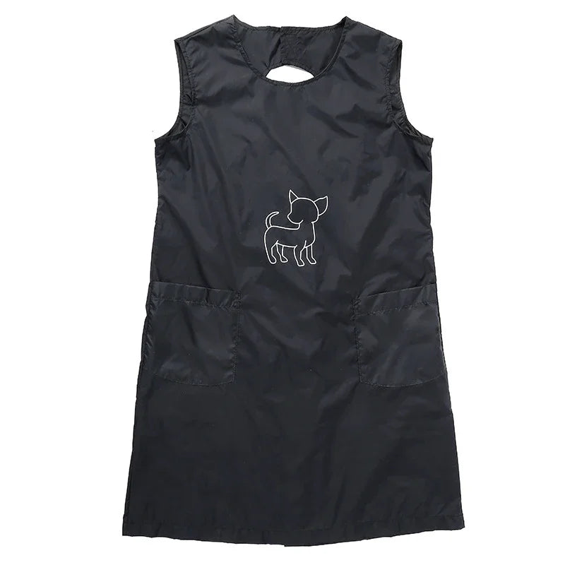 Waterproof Pet Grooming Apron with Tool Pockets