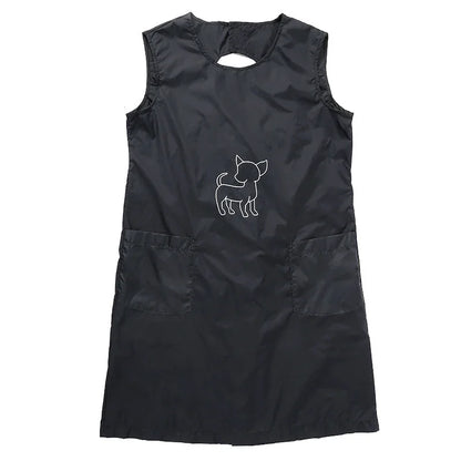 Waterproof Pet Grooming Apron with Tool Pockets