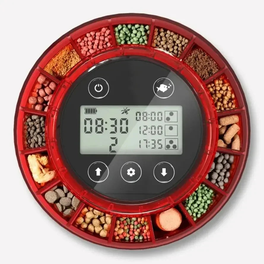 Automatic Fish Feeder — 7/14-Day Vacation Timer, USB Rechargeable
