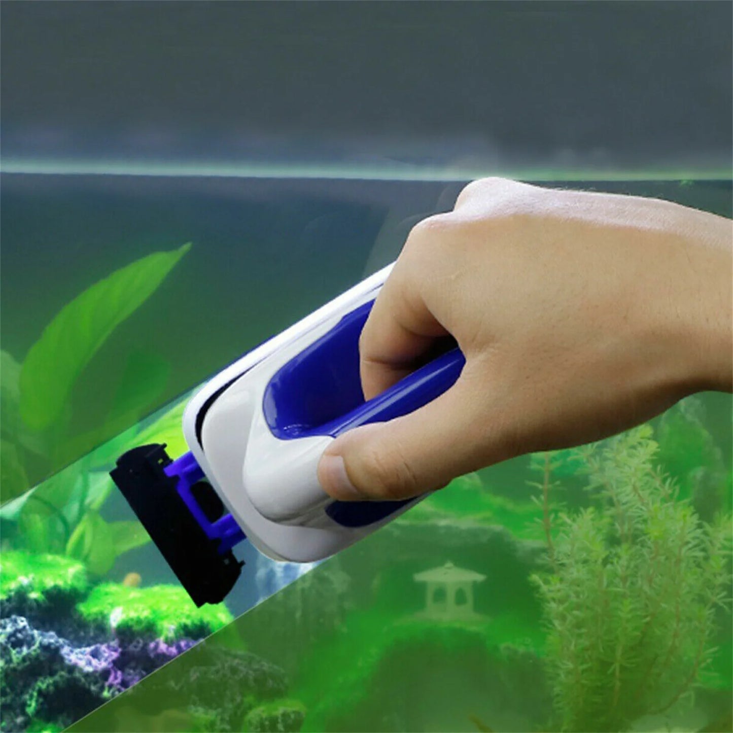 Floating Magnetic Aquarium Glass Cleaner With Scraper Blade
