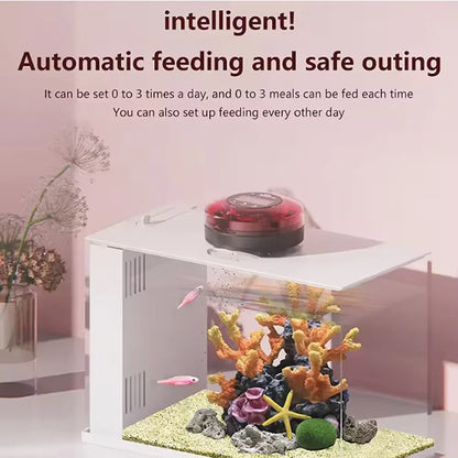 Automatic Fish Feeder — 7/14-Day Vacation Timer, USB Rechargeable
