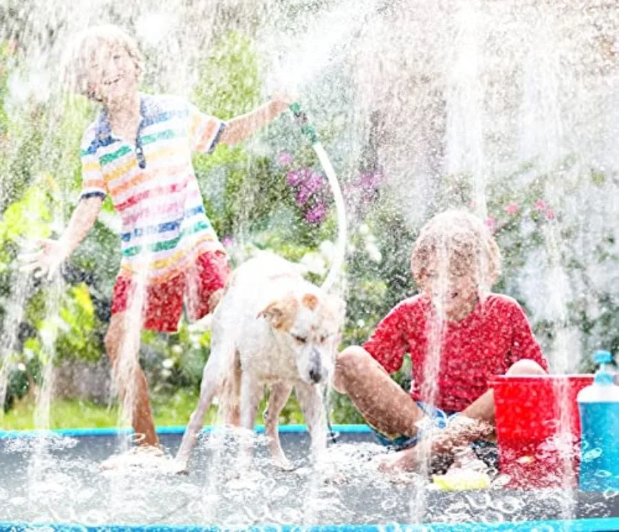 12ft backyard sprinkler splash pad — real product photo