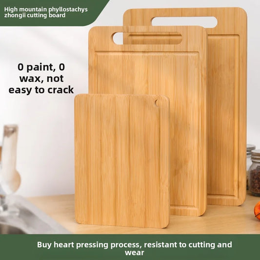 Double-Sided Moso Bamboo Cutting Board Anti-Mold Kitchen Chopping