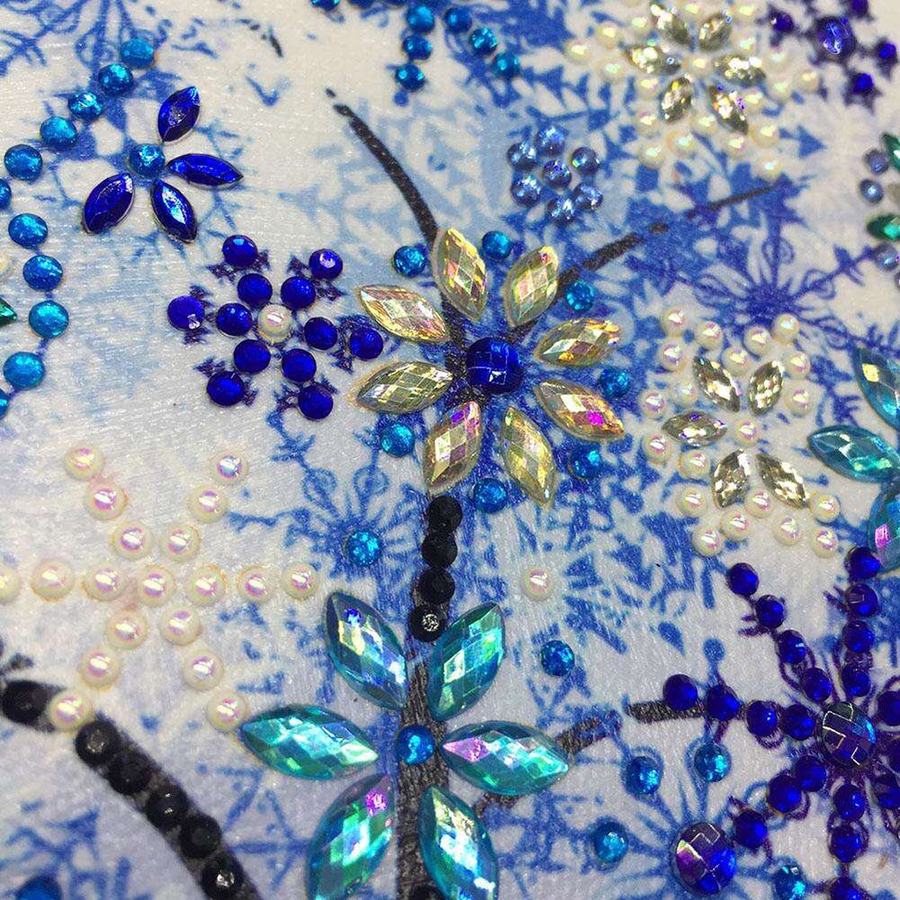 Macro detail of the faceted special-shaped crystal diamonds catching the light